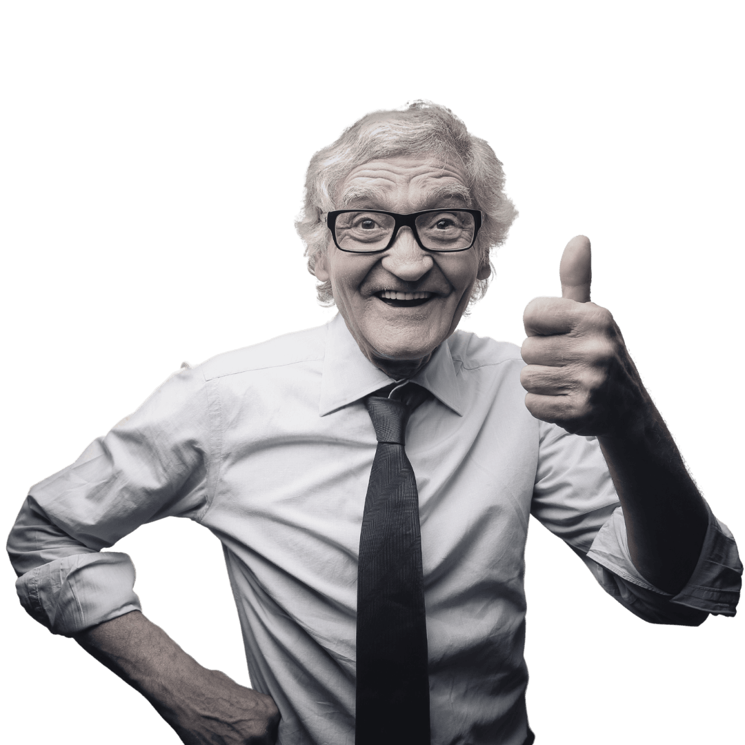 man giving a thumbs up gesture